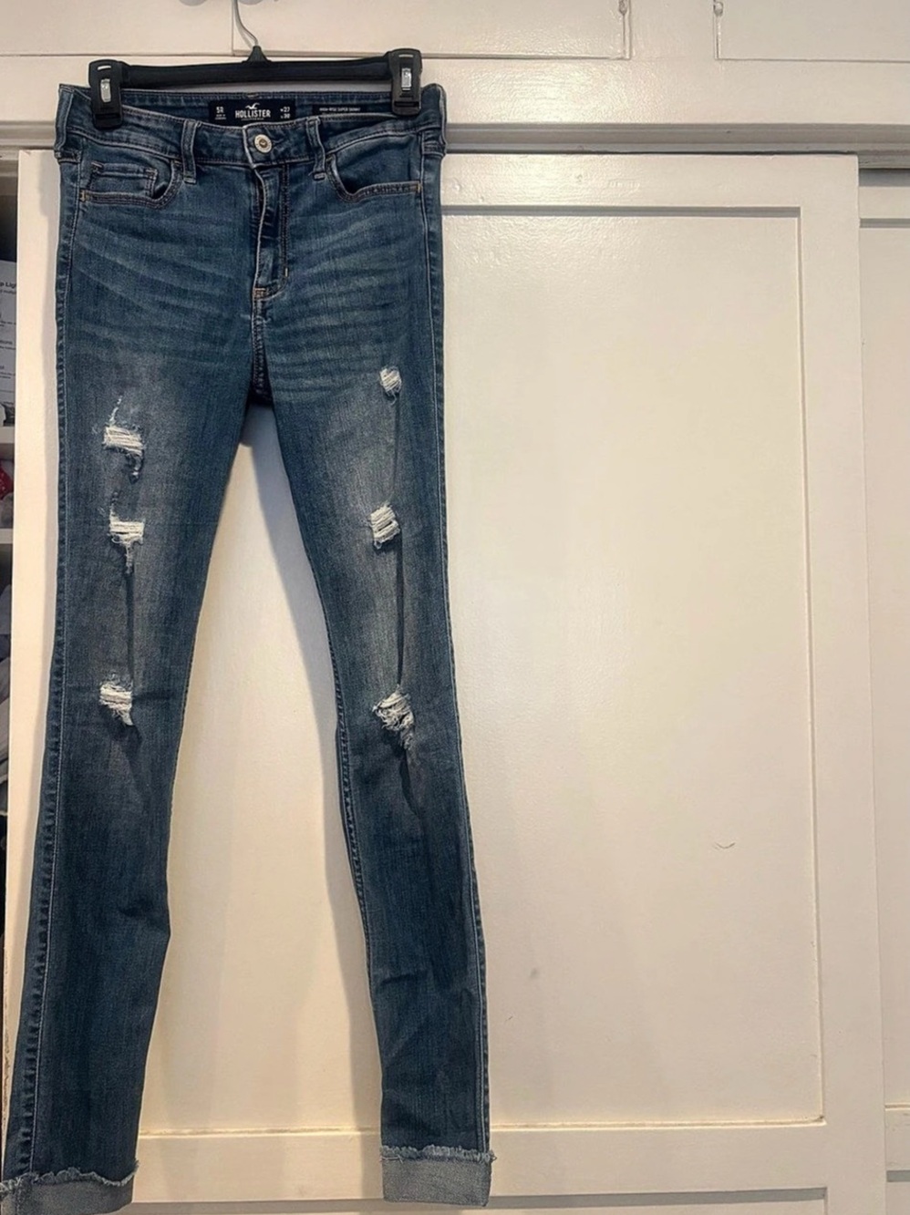 Hollister Advanced Stretch High Rise Super Skinny Jeans - Blue